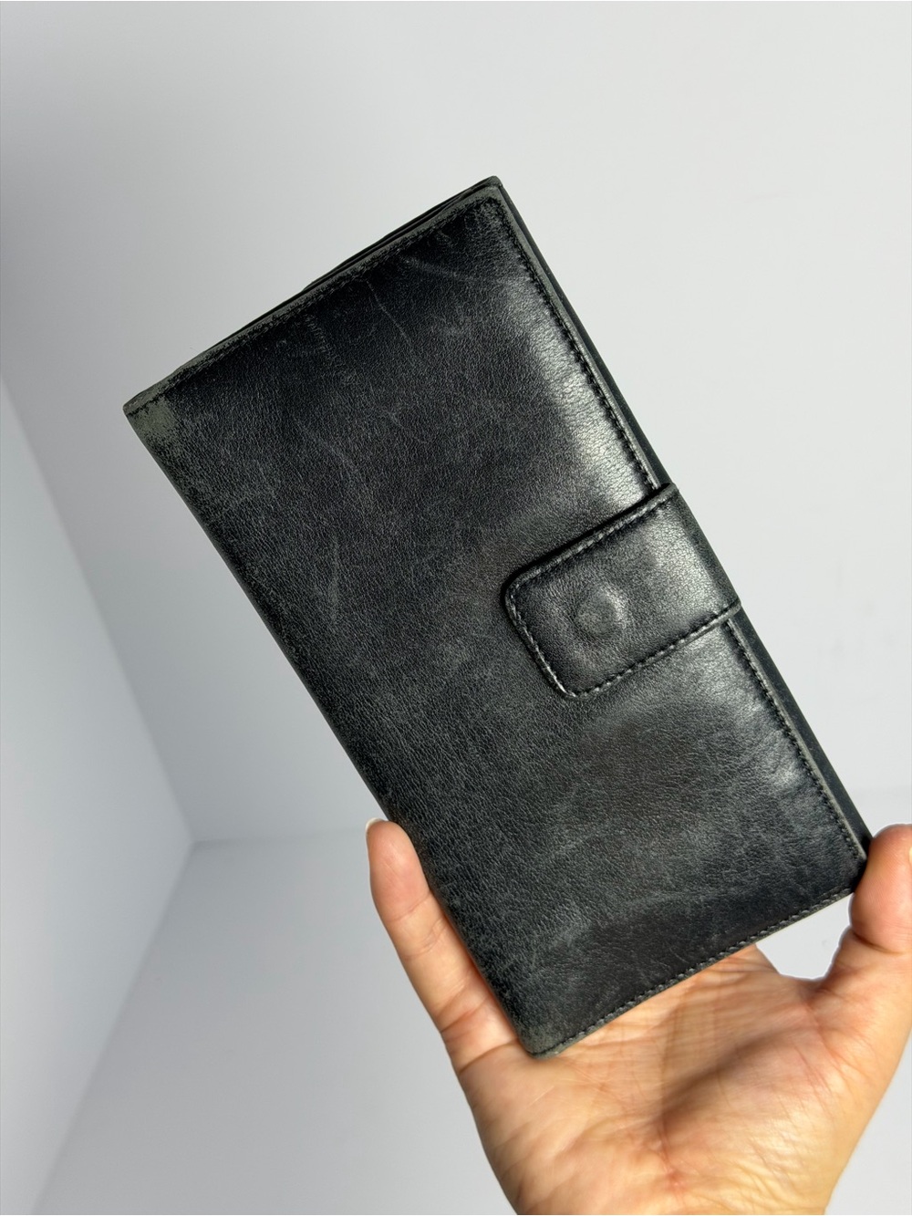 Vintage Gucci Bamboo Detail Black Smooth Leather Long Wallet - Picture 9 of 16